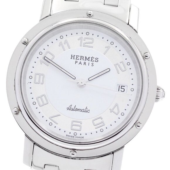 HERMES Clipper CL1.810 Date White / Silver Dial Automatic Men's Watch_885062 - Picture 1 of 7